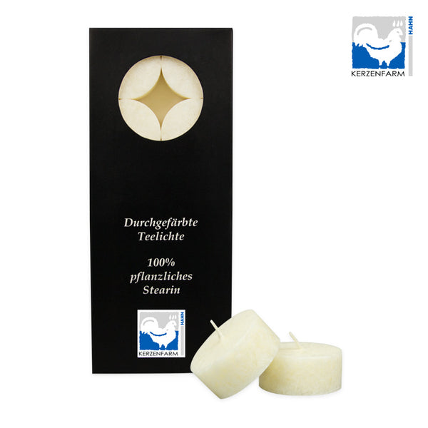 Stearin Fyrfadslys Elfenben - 10 Stk - Kerzenfarm Hahn