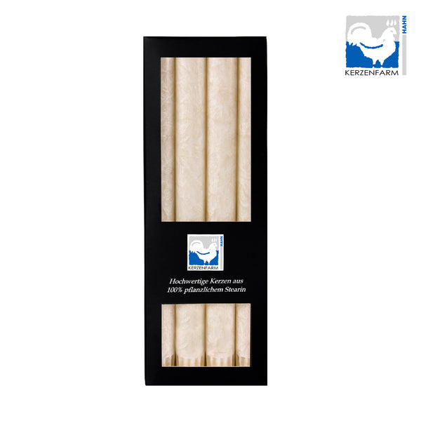 Stearin Kronelys Elfenben - 4 Stk - Kerzenfarm Hahn