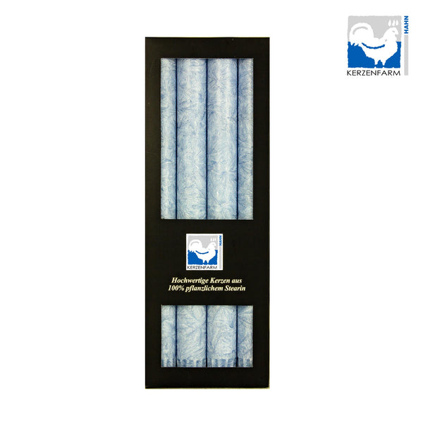 Stearin Kronelys Blå - 4 Stk - Kerzenfarm Hahn