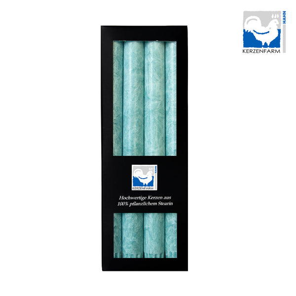 Stearin Kronelys Frost Blå - 4 Stk - Kerzenfarm Hahn