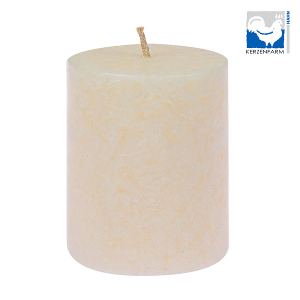 Stearin Bloklys Elfenben 7,5x6,4cm - 1 Stk - Kerzenfarm Hahn