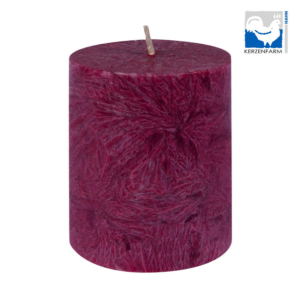 Stearin Bloklys Mørk Rød 7,5x6,4cm - 1 Stk - Kerzenfarm Hahn