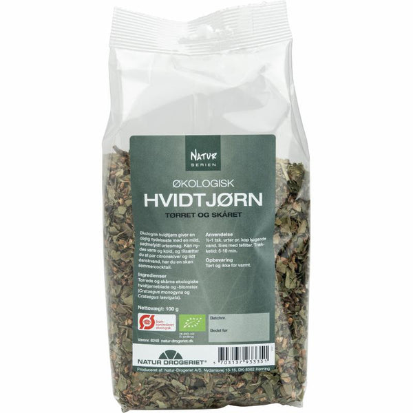 Økologiske Hvidtjørnblade med Blomst - 100G - Natur-Drogeriet