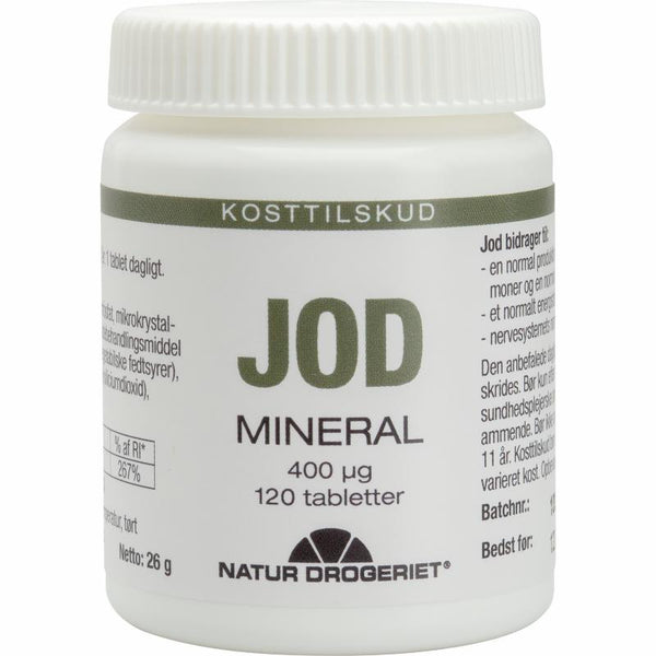 Jod tabletter 400µg - 120 Tabletter - Natur-Drogeriet