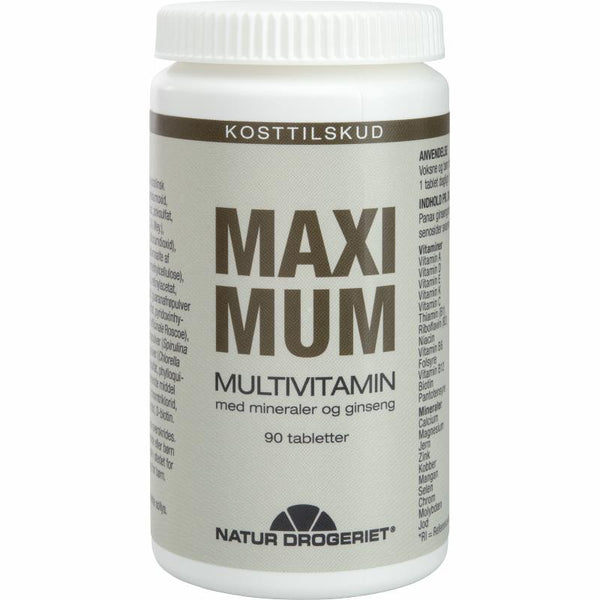 Maximum Mineraler & Ginseng - 90 Tabletter - Natur-Drogeriet
