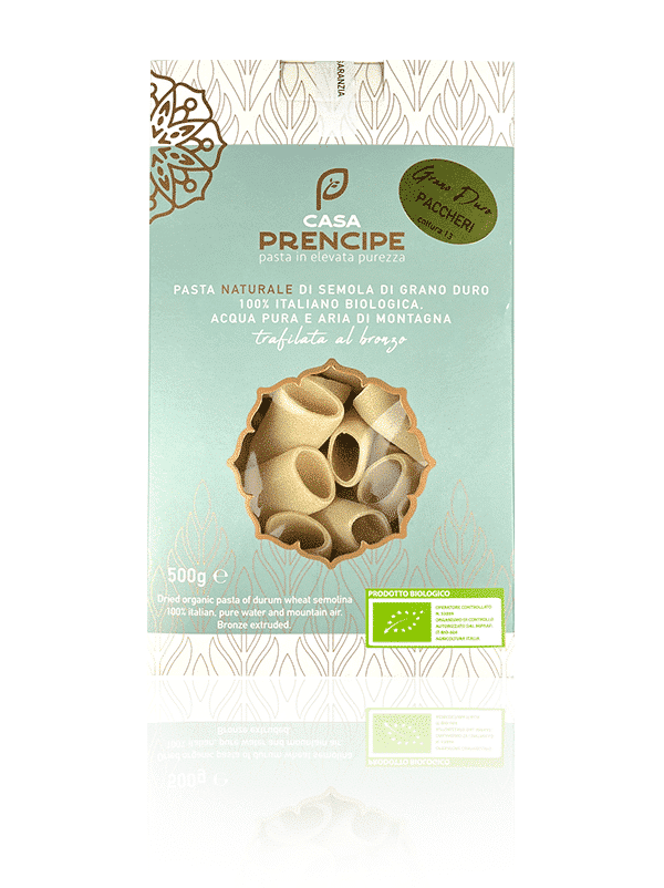 Økologisk Paccheri Senatore Cappeli Durum Hvede Pasta - 400G - Casa Prencipe