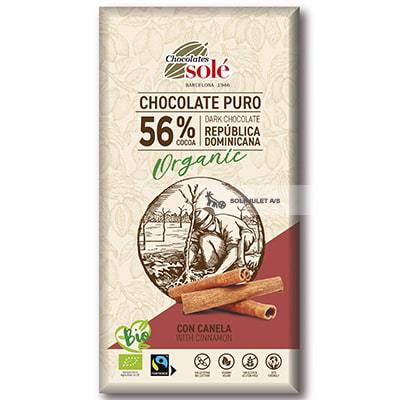 Økologisk Chokolade med Kanel 56% - 100G - Chocolates Solé