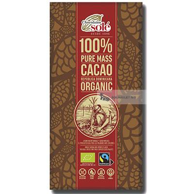 Økologisk Mørk Chokolade 100% - 90G - Chocolates Solé