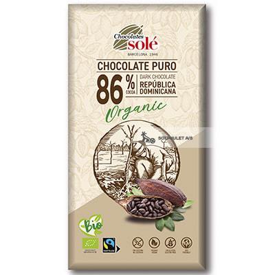 Økologisk Mørk Chokolade 86% - 100G - Chocolates Solé