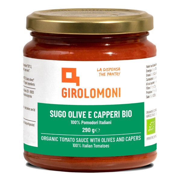 Økologisk Pomodoro Tomat, Oliven & Kapers Sauce - 290G - Girolomoni