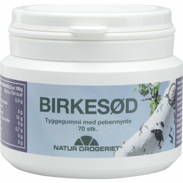 Tyggegummi Birkesød Pebermynte - 70 Stk - Natur-Drogeriet