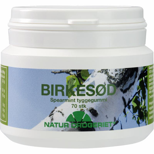 Tyggegummi Birkesød Spearmint - 70 Stk - Natur-Drogeriet