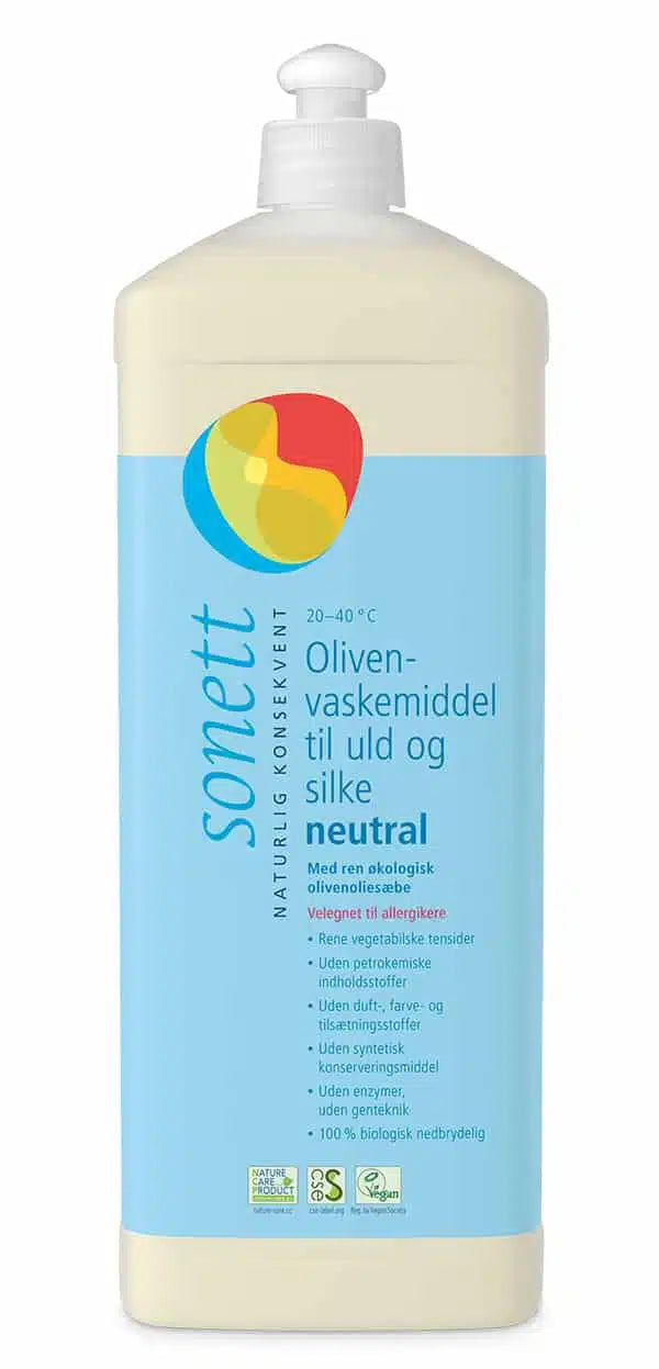 Vaskemiddel Uld & Silke Olivenolie Neutral  - 1L - Sonett