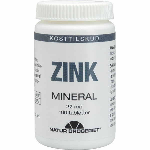 Zink 22mg - 100 Tabletter - Natur-Drogeriet
